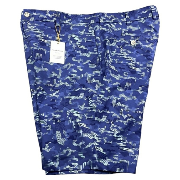 Peter Millar Crown Sport Performance Golf Shorts Mens Size 34 Navy $115 - Picture 8 of 9